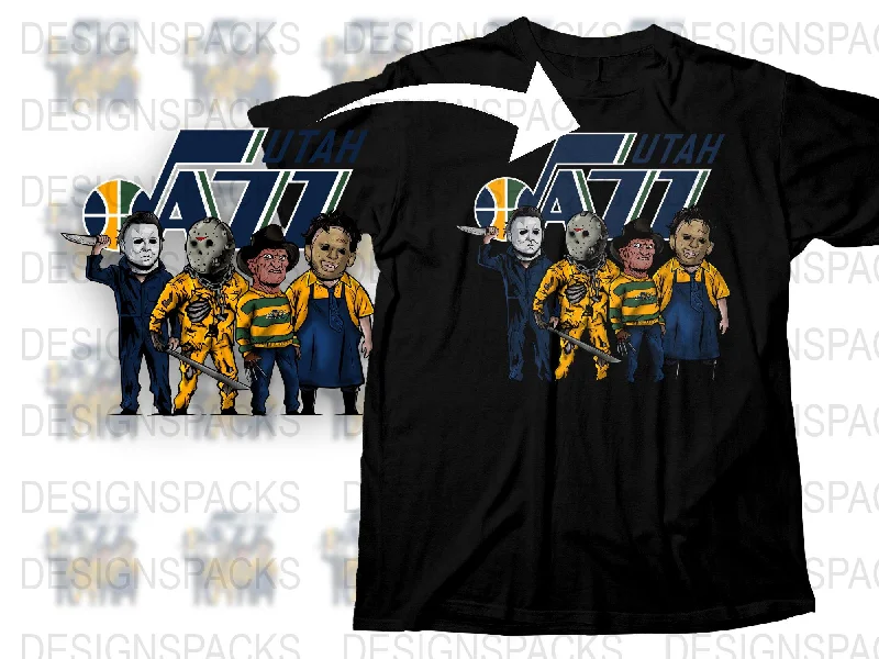 T-Shirt Baby-Halloween Horror Villains Utah Jazz Themed Png Digital Download