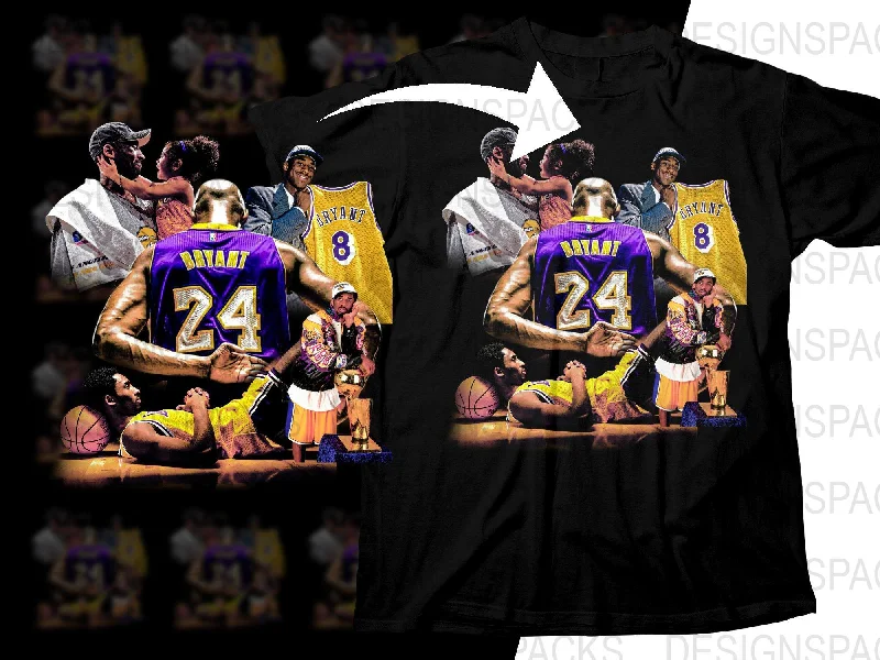 T-Shirt Movie-Themed-Nostalgic Kobe Bryant Los Angeles Lakers Basketball Legacy Bootleg Graphic Png Digital Download