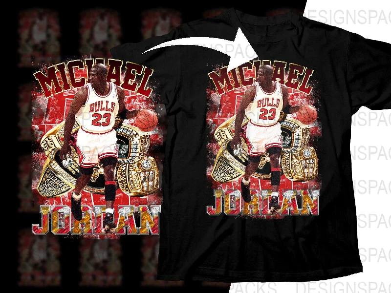 T-Shirt Black Friday-Legendary Chicago Bulls Basketball Player Michael Jordan Bootleg Png Digital Download