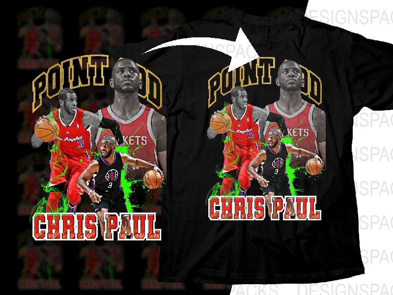 T-Shirt Birthday Gift-Point God Chris Paul Basketball Star Bootleg Png Digital Download