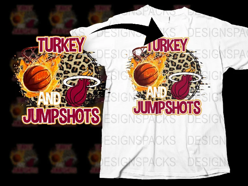 T-Shirt Minimalist-Miami Heat Turkey and Jumpshots Thanksgiving Png Digital Download