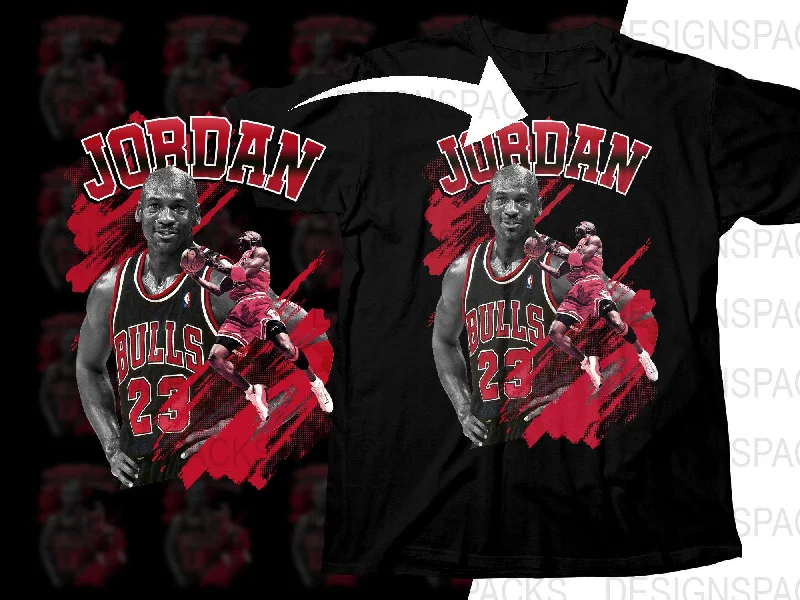 T-Shirt Championship-Retro Michael Jordan Chicago Bulls Basketball Legend Bootleg Png Digital Download