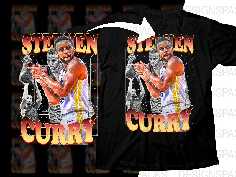 T-Shirt Slim Fit-Stephen Curry Basketball Legend Bootleg Png Digital Download