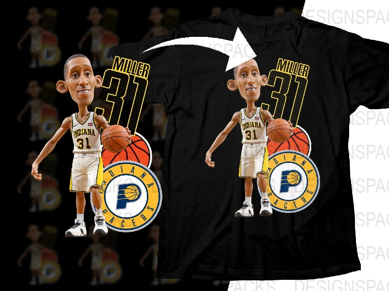 T-Shirt Motivational-Reggie Miller Indiana Pacers Basketball Legend Png Digital Download