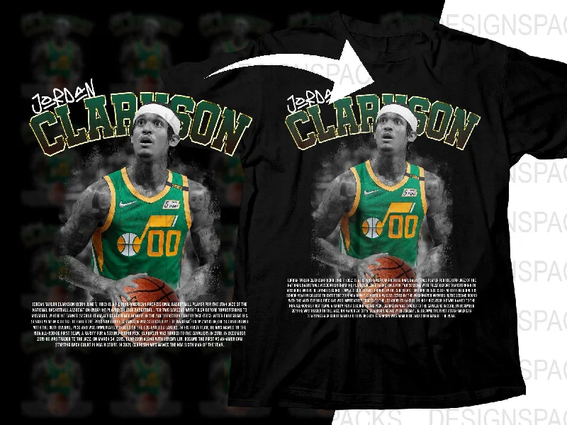 T-Shirt Gameday-Jordan Clarkson Utah Jazz Basketball Superstar Bootleg Png Digital Download