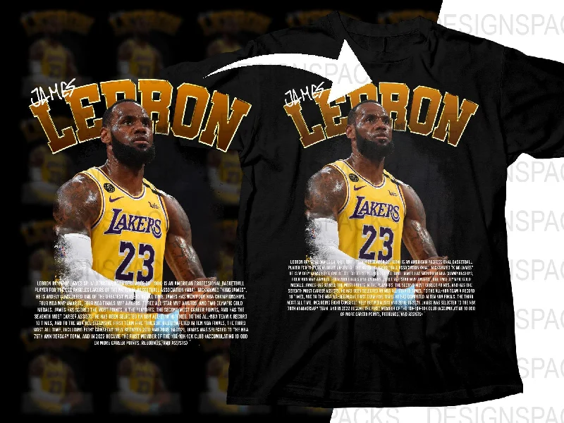 T-Shirt Premium-LeBron James Lakers Basketball Legend Iconic Bootleg Png Digital Download