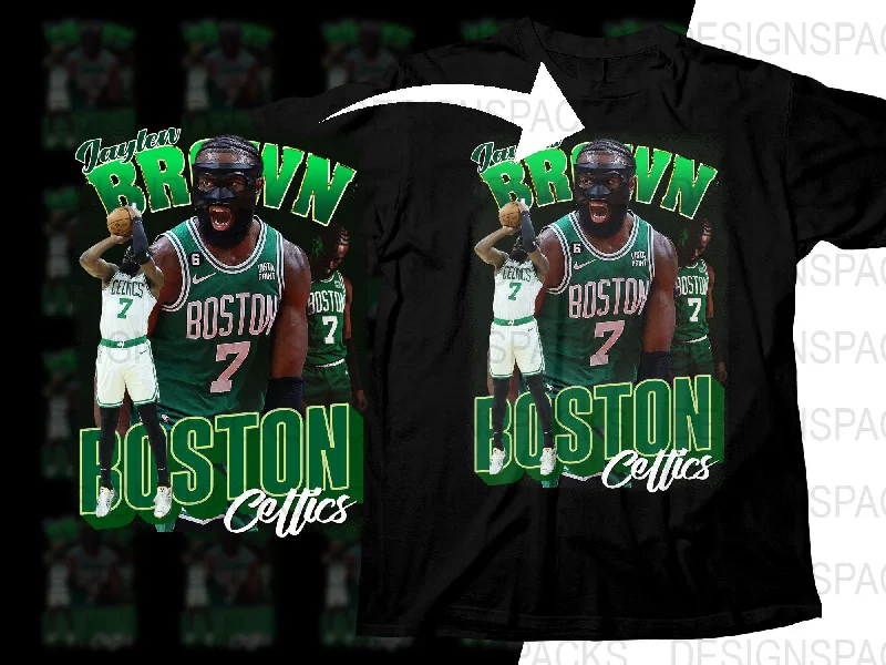 T-Shirt Purple-Jaylen Brown Boston Celtics Basketball Star Bootleg Png Digital Download