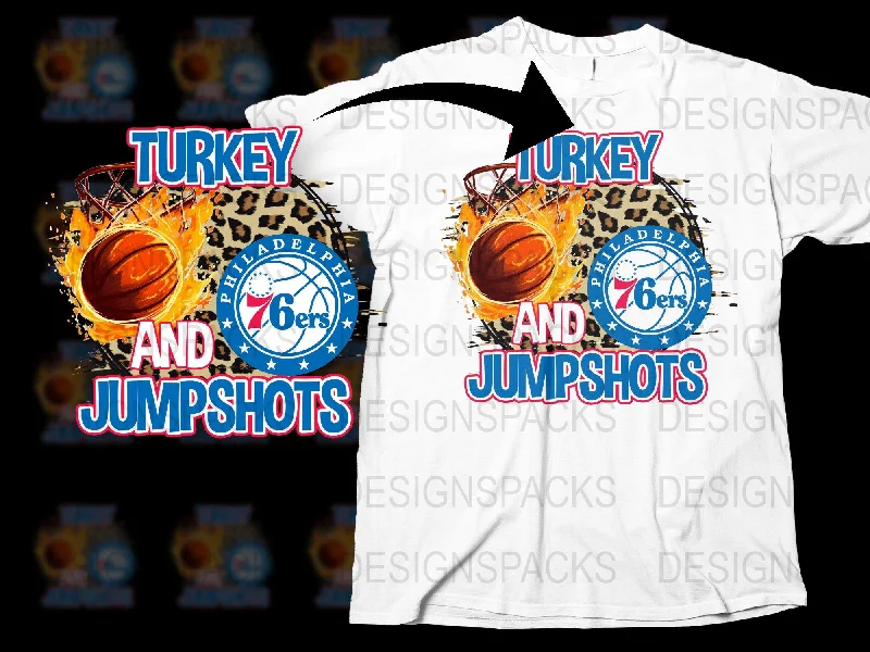 T-Shirt Wrestling-Philadelphia 76ers Thanksgiving Turkey Png Digital Download