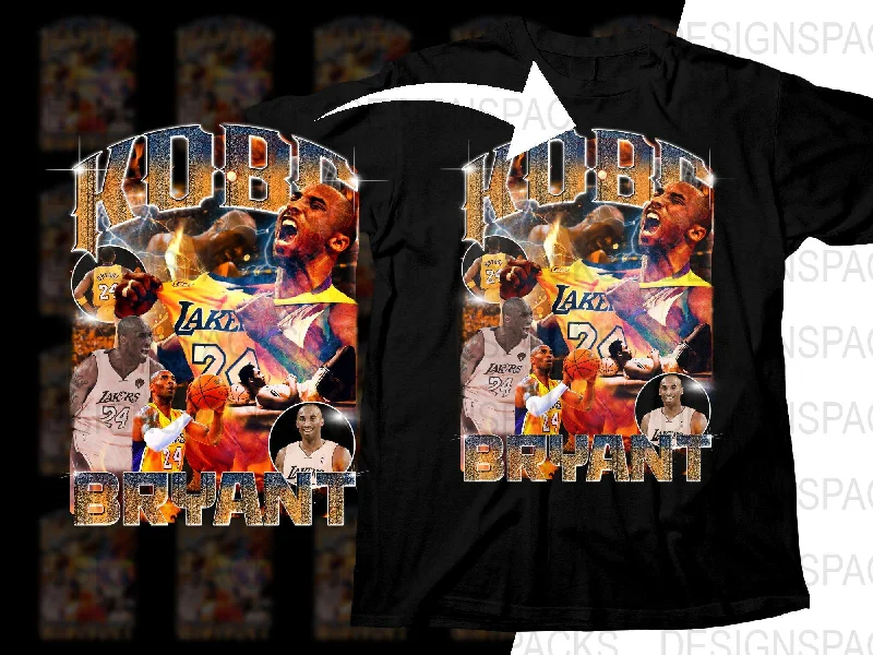 T-Shirt Fraternity-Kobe Bryant Basketball Star Los Angeles Lakers Bootleg Png Digital Download