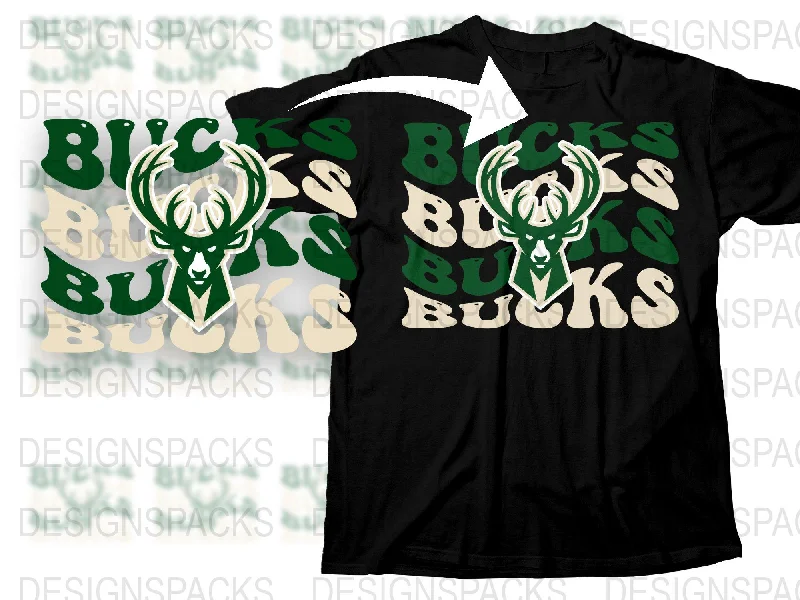 T-Shirt Sun Protection-Milwaukee Bucks Themed Unique Artwork Png Digital Download