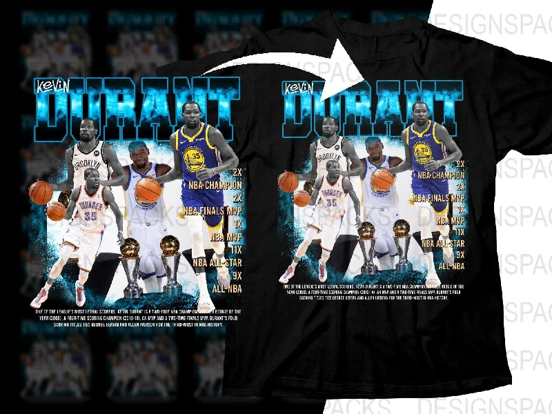 T-Shirt Birthday Gift-Kevin Durant NBA Champion Finals MVP Bootleg Png Digital Download