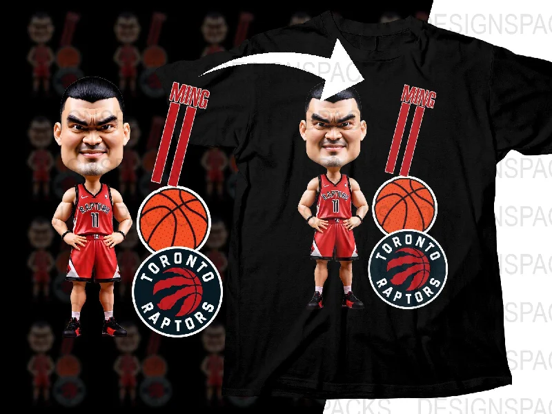 T-Shirt Festival-Yao Ming Toronto Raptors Basketball Player Png Digital Download