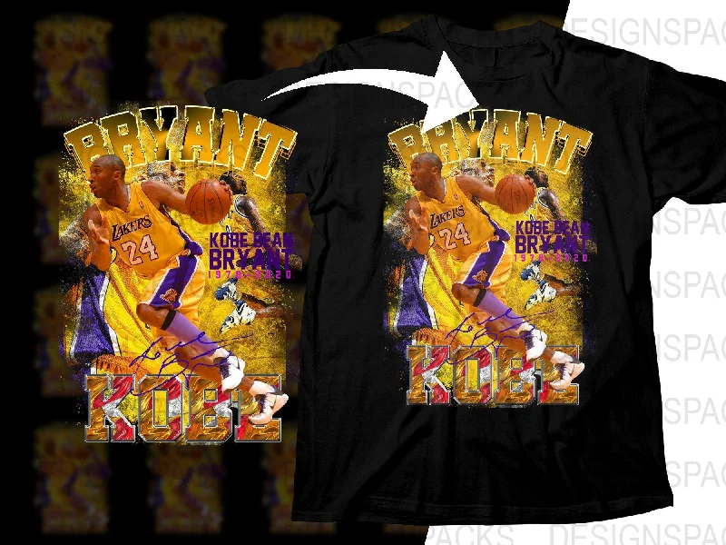 T-Shirt High-Quality-Iconic Basketball Legend Kobe Bean Bryant Bootleg Png Digital Download