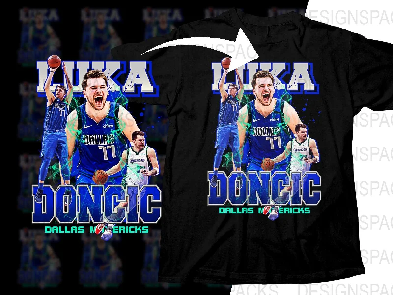 T-Shirt Lightweight-Luka Doncic Dallas Mavericks Basketball Star Bootleg Png Digital Download