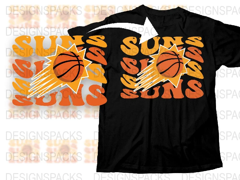 T-Shirt Motorsport-Phoenix Suns Basketball Themed Graphic Png Digital Download