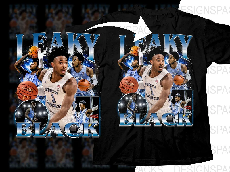 T-Shirt Mesh-Leaky Black North Carolina Basketball Star Bootleg Png Digital Download