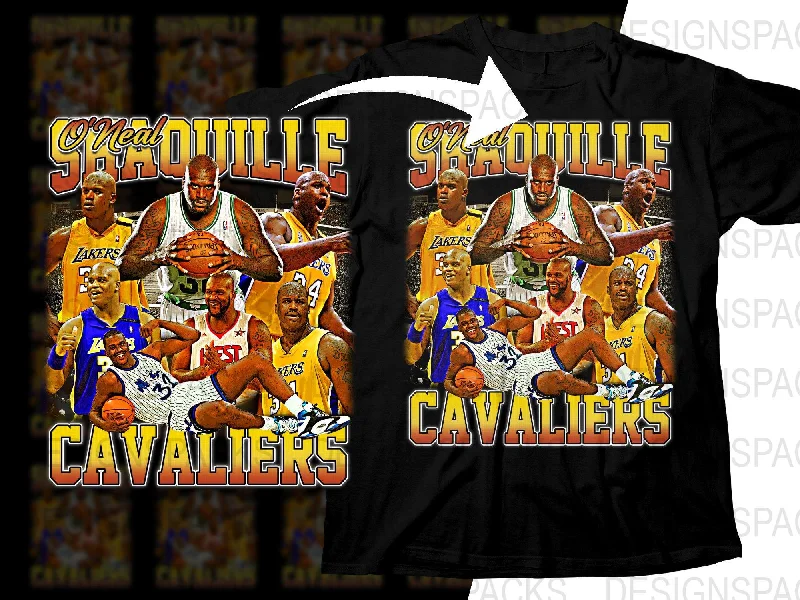 T-Shirt Pop Culture-O'Neal Shaquille Iconic Basketball Moments Bootleg Png Digital Download