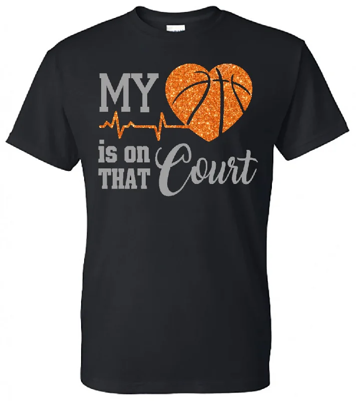 T-Shirt Classic Fit-"My Heart is on That Court" Tee