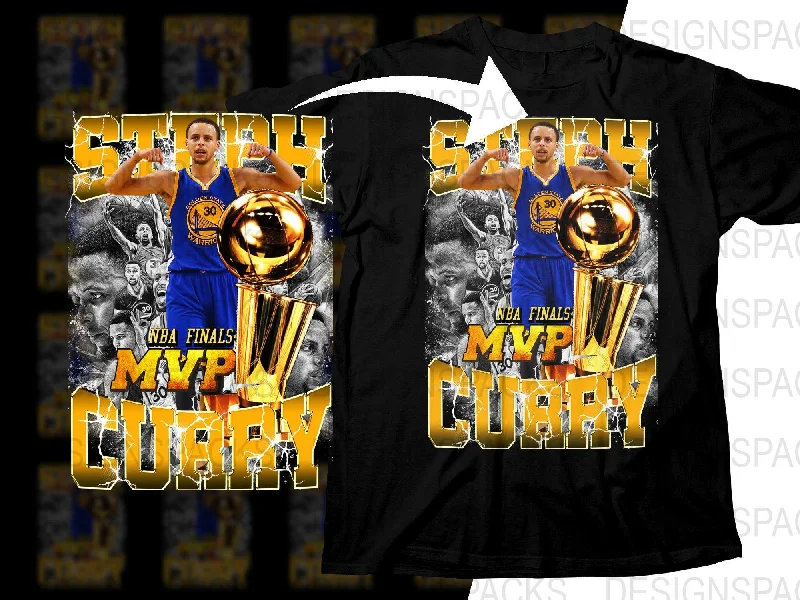 T-Shirt Limited Stock-Golden State Warriors Stephen Curry MVP Finals Bootleg Png Digital Download