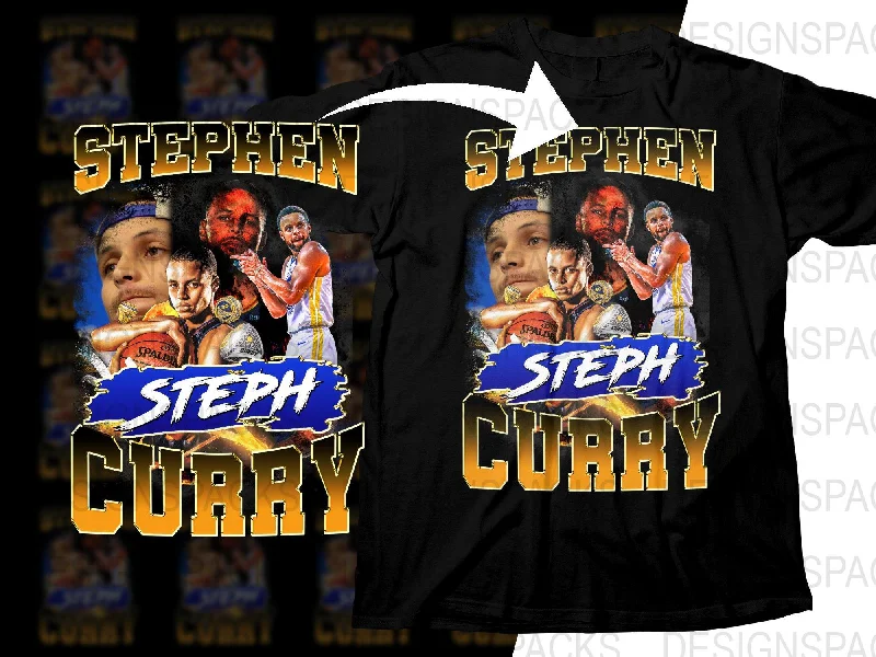 T-Shirt Classic Fit-Stephen Curry Basketball Legend Steph Bootleg Png Digital Download