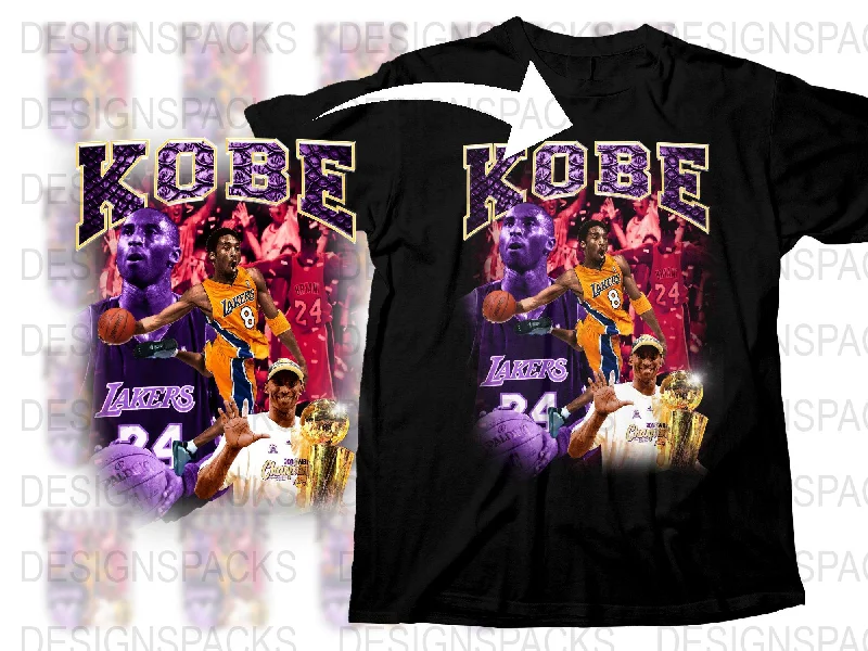 T-Shirt Sleeveless-Los Angeles Lakers Kobe Bryant Graphic Print Png Digital Download