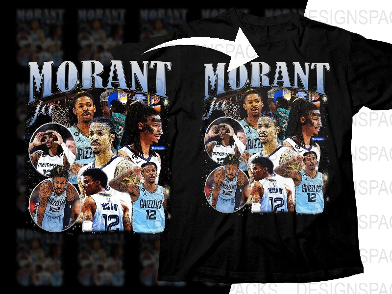 T-Shirt Logo-Memphis Grizzlies Ja Morant Basketball Star Bootleg Png Digital Download