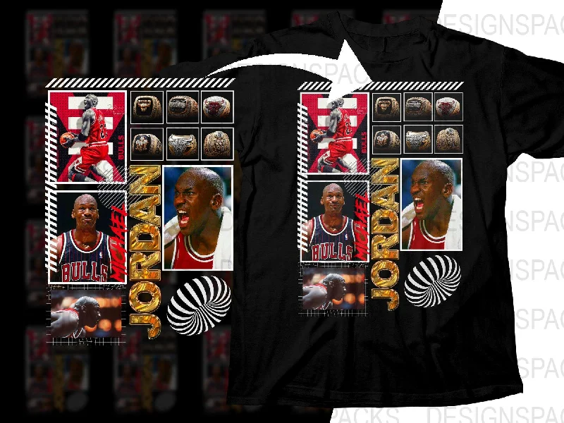 T-Shirt Sports-Michael Jordan Chicago Bulls Basketball Legend Legacy Bootleg Png Digital Download