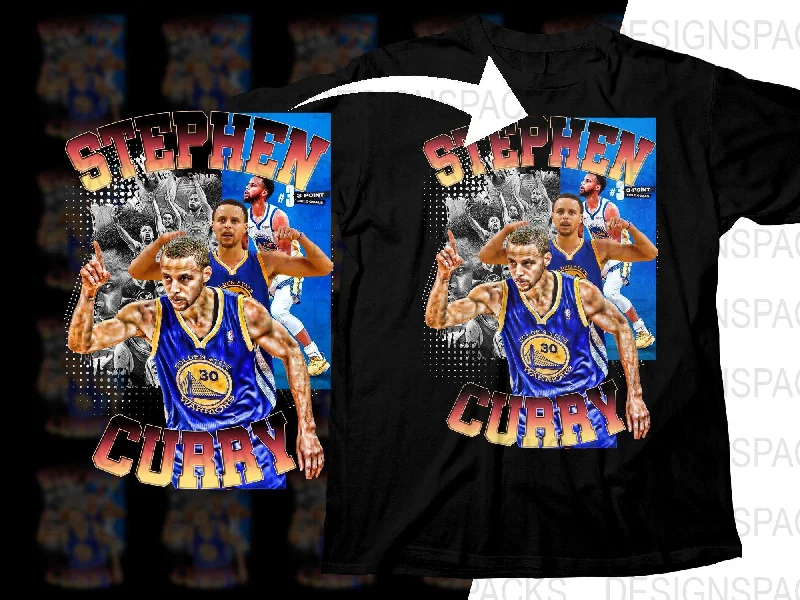 T-Shirt Pullover-Stephen Curry Golden State Warriors Bootleg Png Digital Download