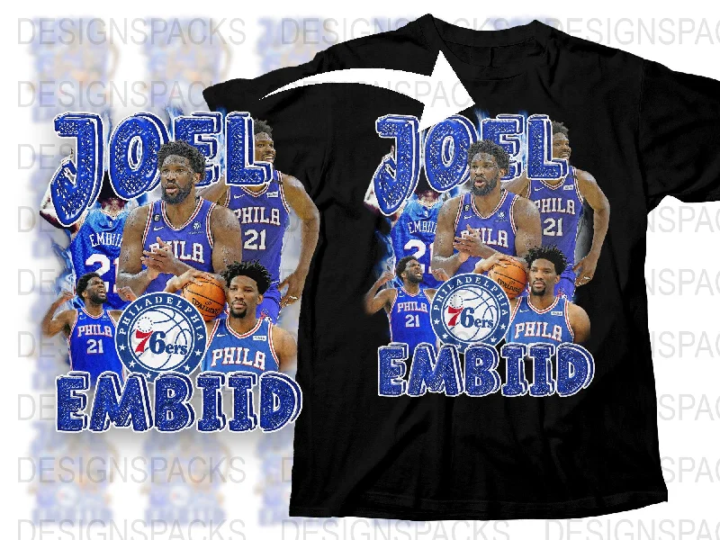 T-Shirt Pop Culture-Joel Embiid Philadelphia 76ers Bootleg Png Digital Download