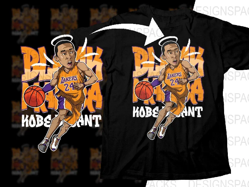 T-Shirt Programmer-Kobe Bryant Lakers Basketball Player Dribbling Png Digital Download