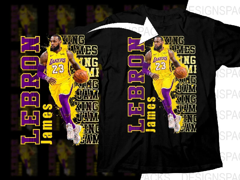 T-Shirt Meme-King Lebron James Basketball Star Lakers Number 23 Bootleg Png Digital Download