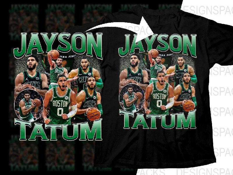 T-Shirt Limited Stock-Legendary Jayson Tatum Boston Celtics Basketball Star Bootleg Graphic Png Digital Download