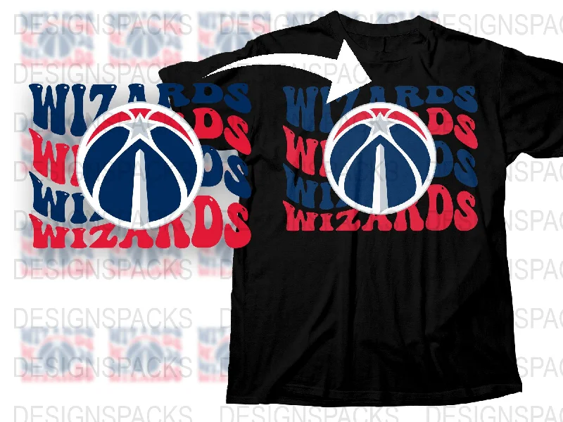 T-Shirt Pop Culture-Washington Wizards Retro Vibes Graphic Png Digital Download