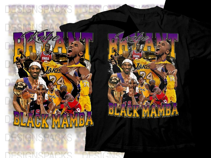 T-Shirt Nerdy-Kobe Bryant Black Mamba Lakers Legend Png Digital Download