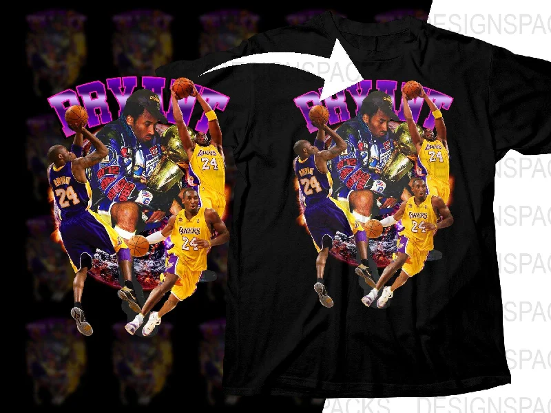 T-Shirt Modern-Iconic Kobe Bryant Basketball Legend Moments Bootleg Png Digital Download