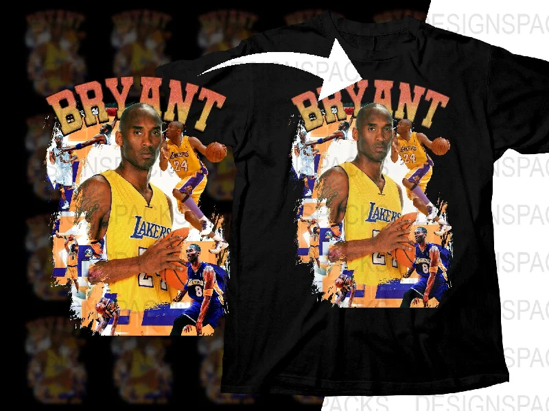 T-Shirt Gamer Lifestyle-Kobe Bryant Basketball Star Los Angeles Lakers Bootleg Png Digital Download