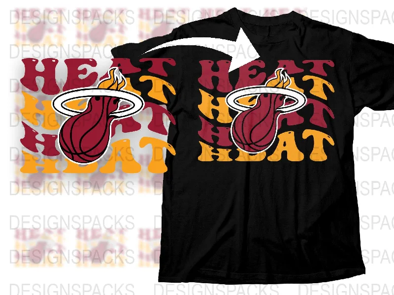 T-Shirt Fashion-Miami Heat Graphic Design Png Digital Download