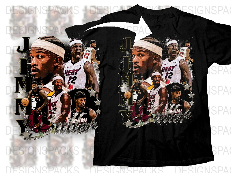 T-Shirt Celebrity-Jimmy Butler Miami Heat NBA Star Bootleg Png Digital Download