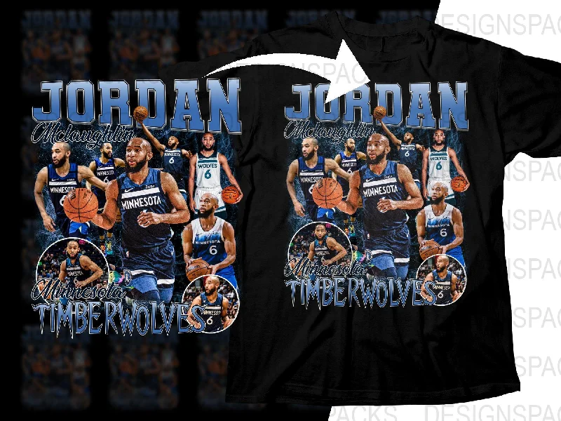 T-Shirt Football-Jordan McLaughlin Basketball Superstar Minnesota Timberwolves Bootleg Png Digital Download