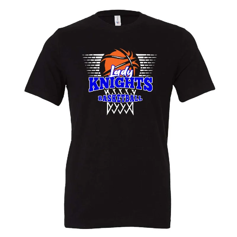 T-Shirt Girls-Windsor - Lady Knights Basketball Ball Net - Black (Tee/DriFit/Hoodie/Sweatshirt)