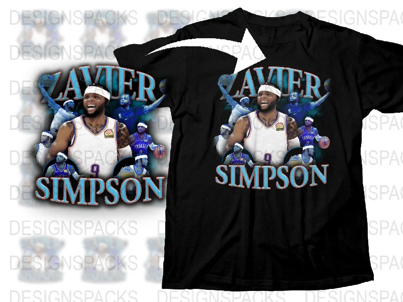 T-Shirt Concert-Xavier Simpson Oklahoma City Thunder Png Digital Download