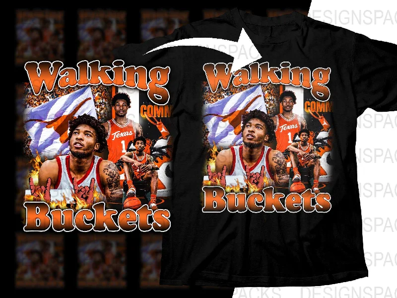 T-Shirt TV Show-Walking Buckets Tyrese Hunter Texas Basketball Star Bootleg Graphic Png Digital Download