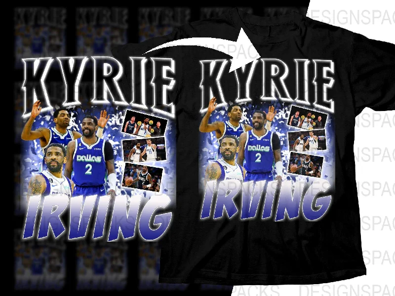 T-Shirt Youth-Kyrie Irving Dallas Mavericks Basketball Superstar Bootleg Png Digital Download