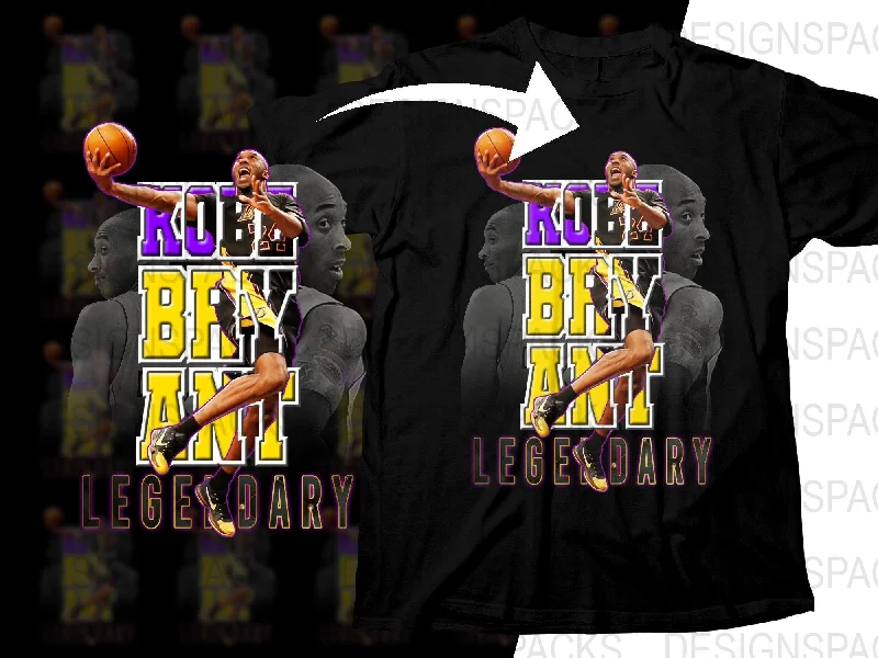 T-Shirt Top Rated-Legendary Kobe Bryant Basketball Star Bootleg Png Digital Download