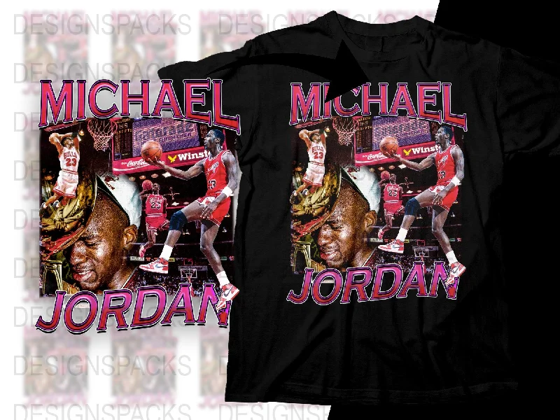 T-Shirt Unique-Michael Jordan Basketball Legend Graphic Png Digital Download