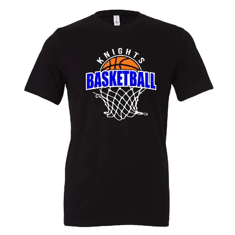 T-Shirt Lightweight-Windsor - Knights Basketball and Basketball Net - Black (Tee/DriFit/Hoodie/Sweatshirt)