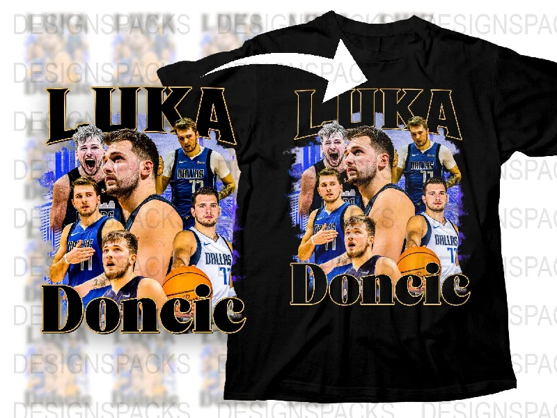 T-Shirt Mesh-Luka Doncic Collage Design Custom Graphic Png Digital Download