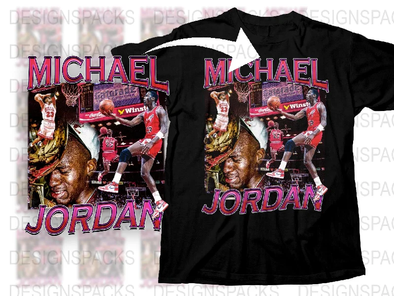 T-Shirt Anime-Vintage Style Michael Jordan Basketball Png Digital Download