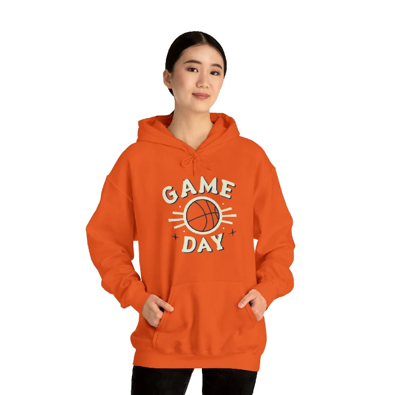 Hoodie Team Spirit-Retro B-Ball Shine - Basketball Game Day Celebration Old School - Unisex Heavy Blend™ Hooded Sweatshirt