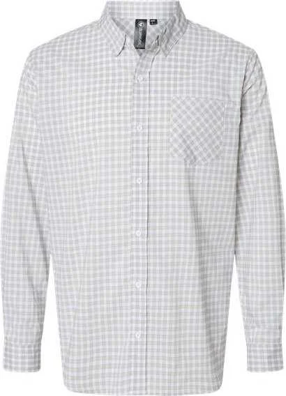 Button Down Shirts Workwear-Burnside 3291 Technical Stretch Burn Shirt - Gray White Gingham